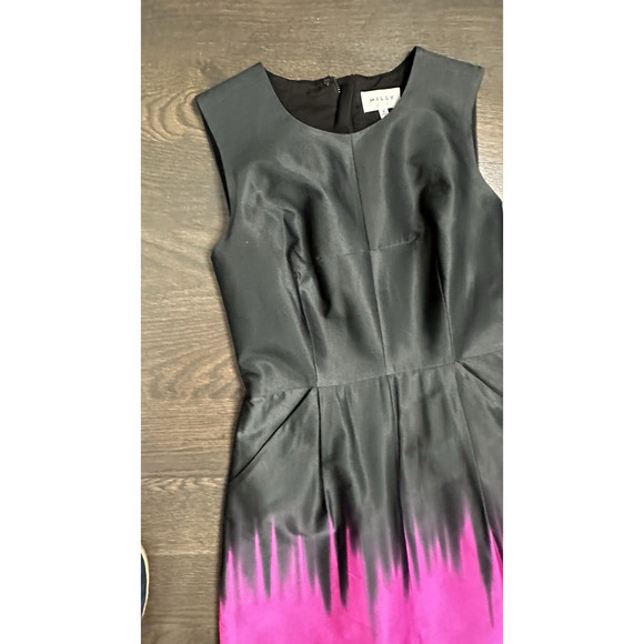 MILLY OMBRE PINK "COCO"‎ SHORT DRESS GLAM SATIN SZ 2 - Picture 3 of 6